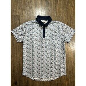 BYLT Shirt Men's L Floral Polo Stretch Golf AOP All Over Print